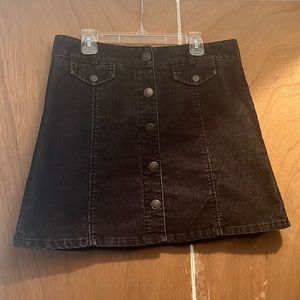 Urban Outfitters Women’s Black Corduroy Button Down Skirt